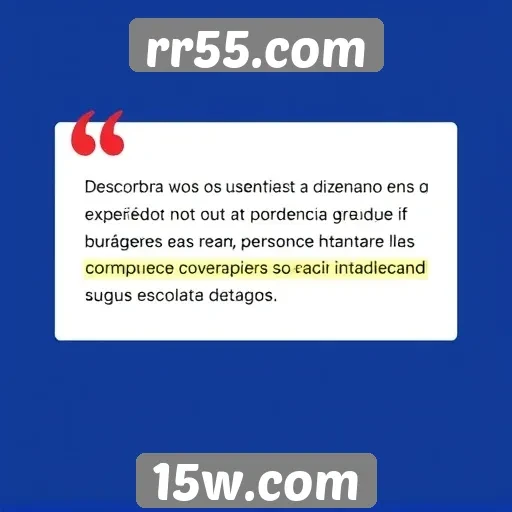 Feedback dos usuários sobre a experiência no rr55.com